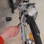 Fahrrad Leuchte zur Reparatur